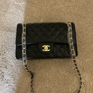 gorgeous black pleated handbag